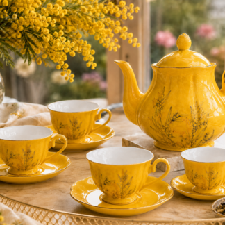 Bone China Tea Set For Four – 9 PIECES
